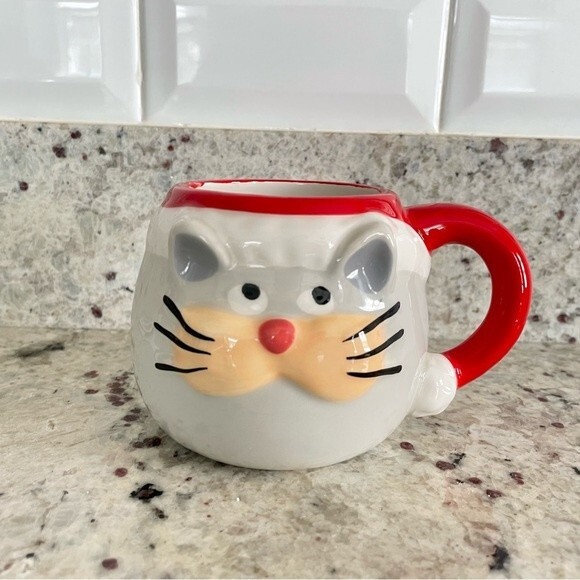 Brand new cat Christmas Santa coffee mug Christmas tree shoppe - Picture 2 of 6